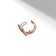 Piercing in the ear (Helix) "Lightning", D = 10 mm, black color in gold