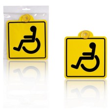 Airline “Disabled”, GOST, internal, on the suction cup, 150x150 mm