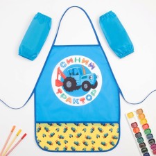 Apron with overturners Blue Tractor, 49x39 cm