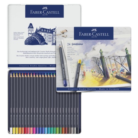 FABER-CASTELL 24-colored pencils, in a metal box-1