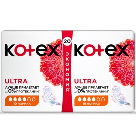 Gaskets "Kotex" Ultra Dry Normal Duo, 20 pcs/UP-2