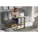 Table Journal olon LDSP 700*320*680 chipper Egger: oak bardolino gray/frame metal color: black 1