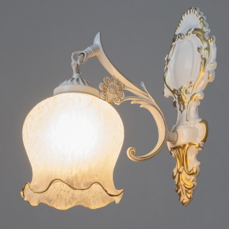 Bra "Adeline" E27 40W white with a golden patina-1