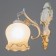 Bra "Adeline" E27 40W white with a golden patina