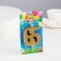 Candle for the cake figure "Jubilee" 65, gold, 9.7 cm,