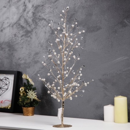 LED bush "Beads" 55 × 30 × 3 cm, 20 LED, constant glow, from batteries CR2032x2 (included), glow warm white-1