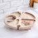 Table - a tray with a menage and folding legs "I kiss better than I cook" d = 30x2 cm,