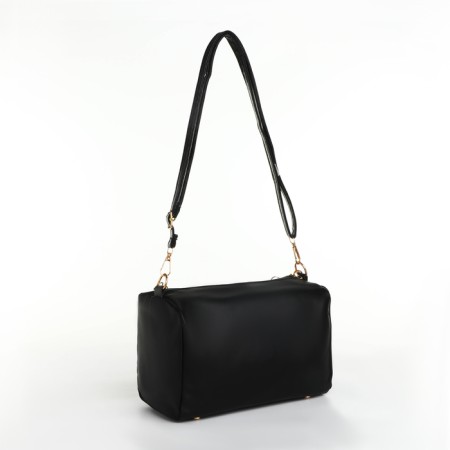 Bag Cross-Bodi with a zipper, black color-1