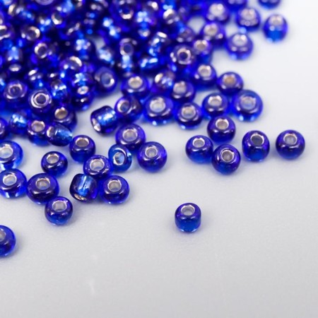 12/0 round beads in the bottle "Dark blue" transparent-color 20 g-2