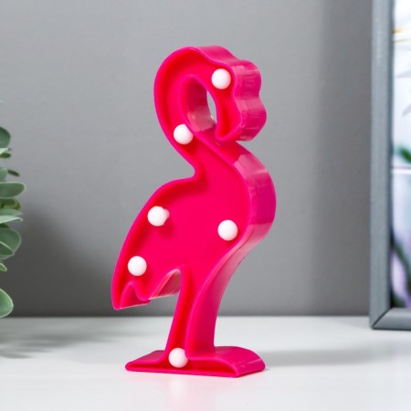 Flamingo nightlight 5 LED battery 3XAAA Pink 7.5x3x15.3 cm Risalux