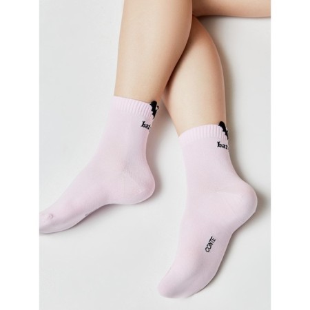 Women's socks with Pikot Conte Elegant Batgirl, size 25, light pink color-7