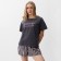 Homemade set (T-shirt, shorts), graphite color Pink strip, river 52