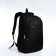 Youth backpack from textiles, 2 parts with lightning, 4 pockets, black/red color