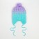 Hat for girls, lilac/mint color, size 44-47 cm