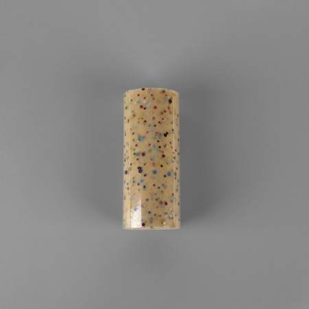 Fatin with multi -colored sparkles, 15 cm, 11 ± 1 g/sq.m, 23 ± 1 m, beige color No. 4-5