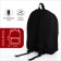 Youth backpack from textiles on the zipper "Anime", pocket, black color