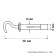 Anchor bolt of scrap, with a hook, galvanized, 8x60 mm, 75 pcs