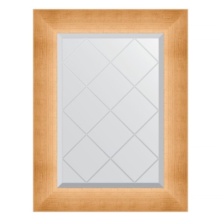 Mirror with engraving in the baguette frame, poisoned with gold 87 mm, 56x74 cm