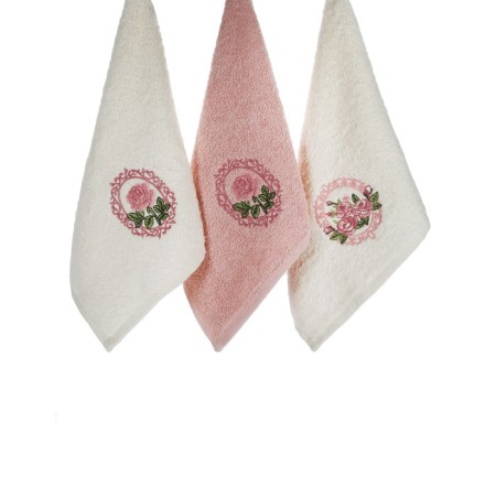 Set of terry napkins "Flowers", size 30x50 cm - 3 pcs-4