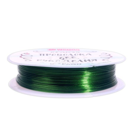 Wire for beadwork d = 0.3 mm, length 30 m, green color-2