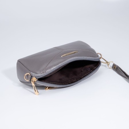 Cross-Bodi Bag on a zipper, brown color-6