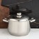 Classic-Prima pan, 5 l, d = 22 cm, metal cover, capsule bottom, with a heat distribution layer, induction