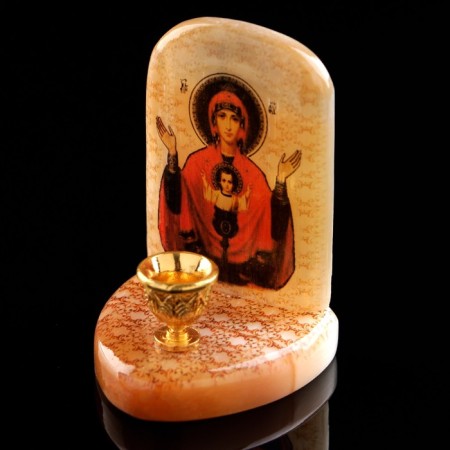 The icon "Inexhaustible bowl", with a candlestick, selenite