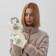 Mittens teenage minku lamb two -tone 24 cm color green color