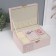 Casket to the leatherette to decorations the chest "Piece on sakura. Beige patterns" 26x20x13 cm