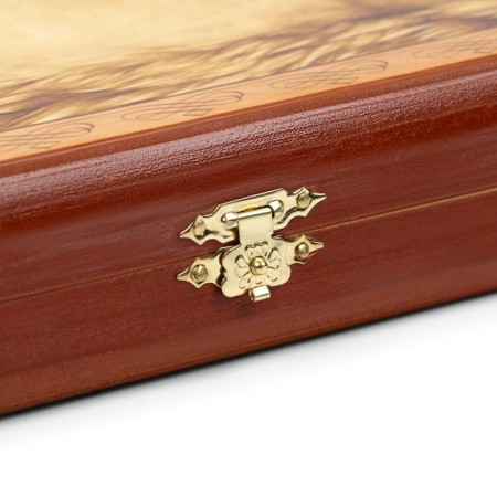 Wooden backgammon large, board game "Leo", 40 x 40 cm, with checkers-5