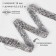 Thermocleic rhinestones, width - 15 mm, 4.5 ± 0.5 m, silver color