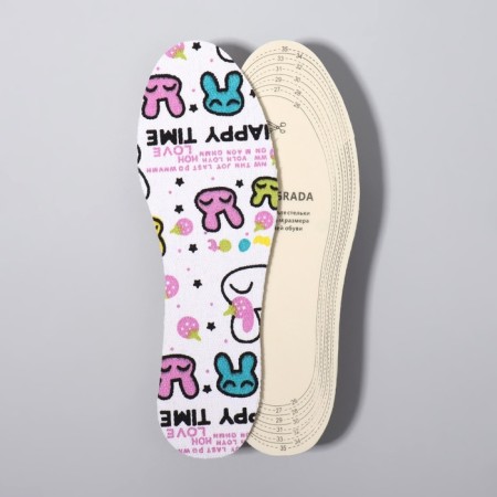 Insoles for shoes, children's, antibacterial, universal, 26-36 rr, 23.5 cm, pair, color mix
