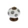Handle button tundra, ceramic, white color with gray circles