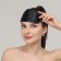 Sleep mask, satin, with a nose, double elastic, 19 × 8.5 cm, black color