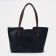 Soper bag with zipper, black color