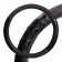 Braid on the steering wheel, eco -leather, with PVC relief, black, 38 cm/m