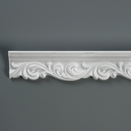 Ceiling skirting board 206057, white 28x53x2000 mm-1