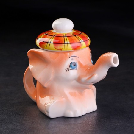 Porcelain kettle "Elephant Mitya"