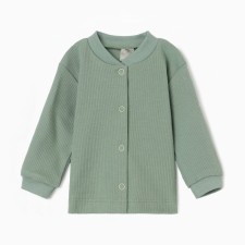 Children's blouse with long sleeve, green color, height 56 ​​cm