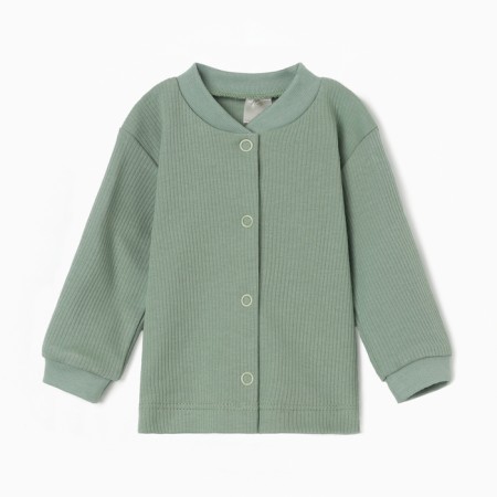 Children's blouse with long sleeve, green color, height 56 ​​cm