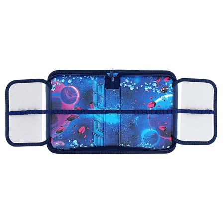 Penal 1 section, 140 x 200 x 40 mm, 2 folding strips, fabric, Hatber "Universe" Blue NPK_74288-4