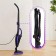Steam mop KitFort KT-1051, 1500 W, 380 ml, cord 4.9 m, black-violet