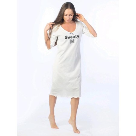 Night shirt Sweety, size 44, milk color-1