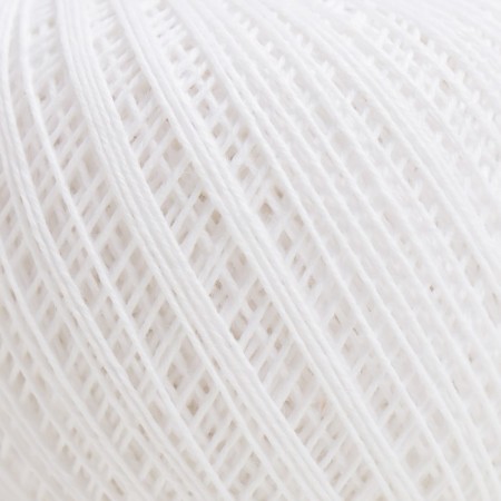 Knitting threads "Snowflake" 230m/25g 100% cotton (0101 white color)-2