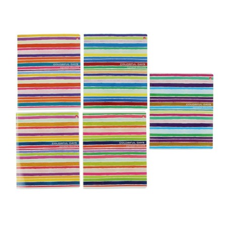 Notebook 48 sheets of the “Strips” cage, cover shaking cardboard, UV-fluid, 5 types of mix