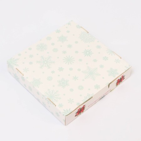 Gift box team with the window "Happy New Year!", 16 x 16 x 3 cm-3