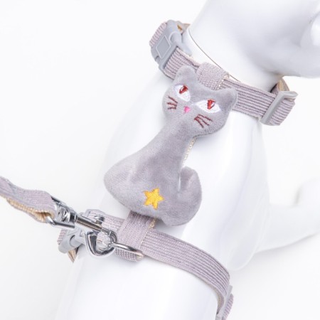 A set of ammunition with a toy, m, leash 120 x 1.5 cm, gray-3