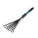 Robble small, fan, plate, 9 teeth, length 52 cm, metal, metal hilt with a rubber pen, Greengo
