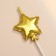 A set of candles for the cake. 5 pcs "Air Ball. Star", golden