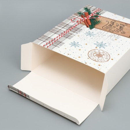Folding box "heat and comfort", 22 x 30 x 10 cm, new year-2
